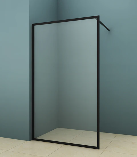 Mampara Premium Fija Matte Black 100 cm