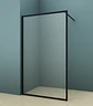 Mampara Premium Fija Matte Black 100 cm - Miniatura 1