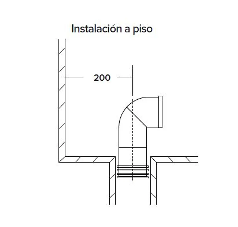 Adaptador sanitario a piso 20 cm 5