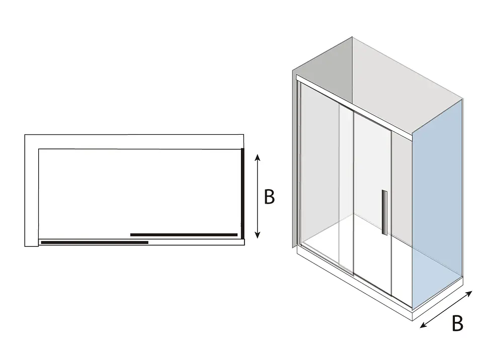 Mampara Side Panel 80 cms para Puerta Corredera 4