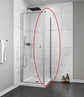 Mampara Side Panel para abatible y plegable 70 cm - Miniatura 2