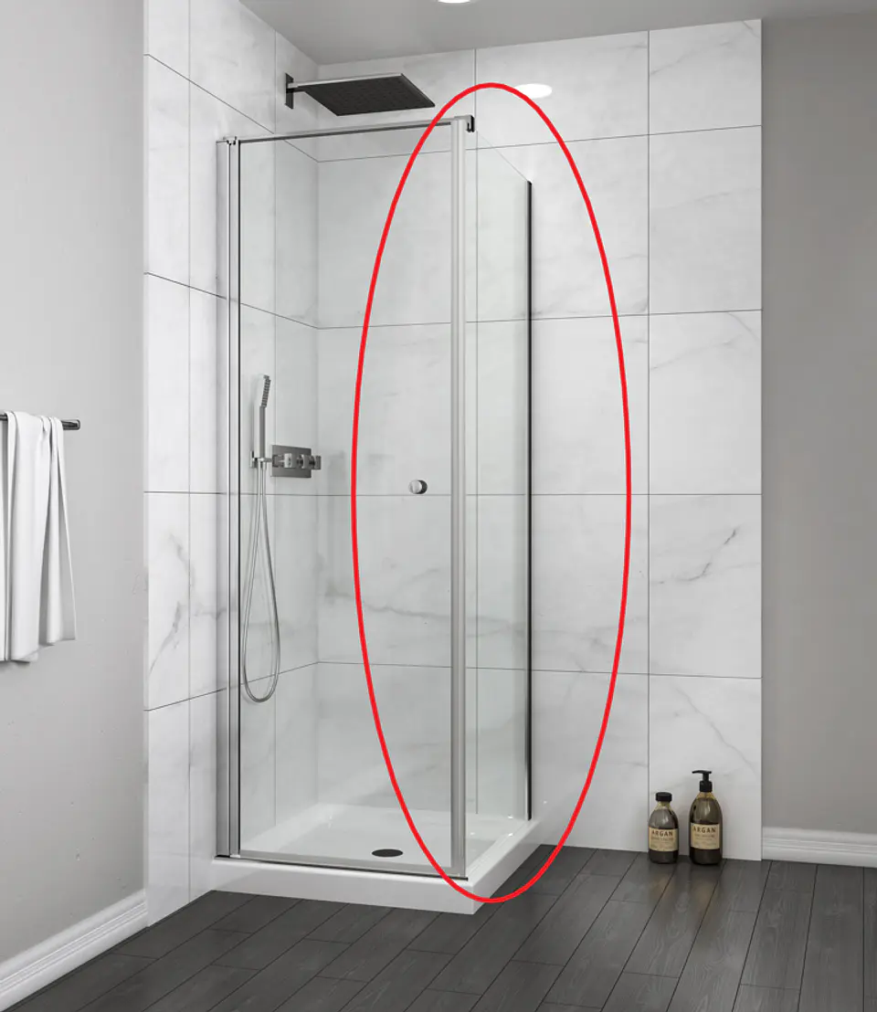 Mampara Side Panel para abatible y plegable 70 cm 2