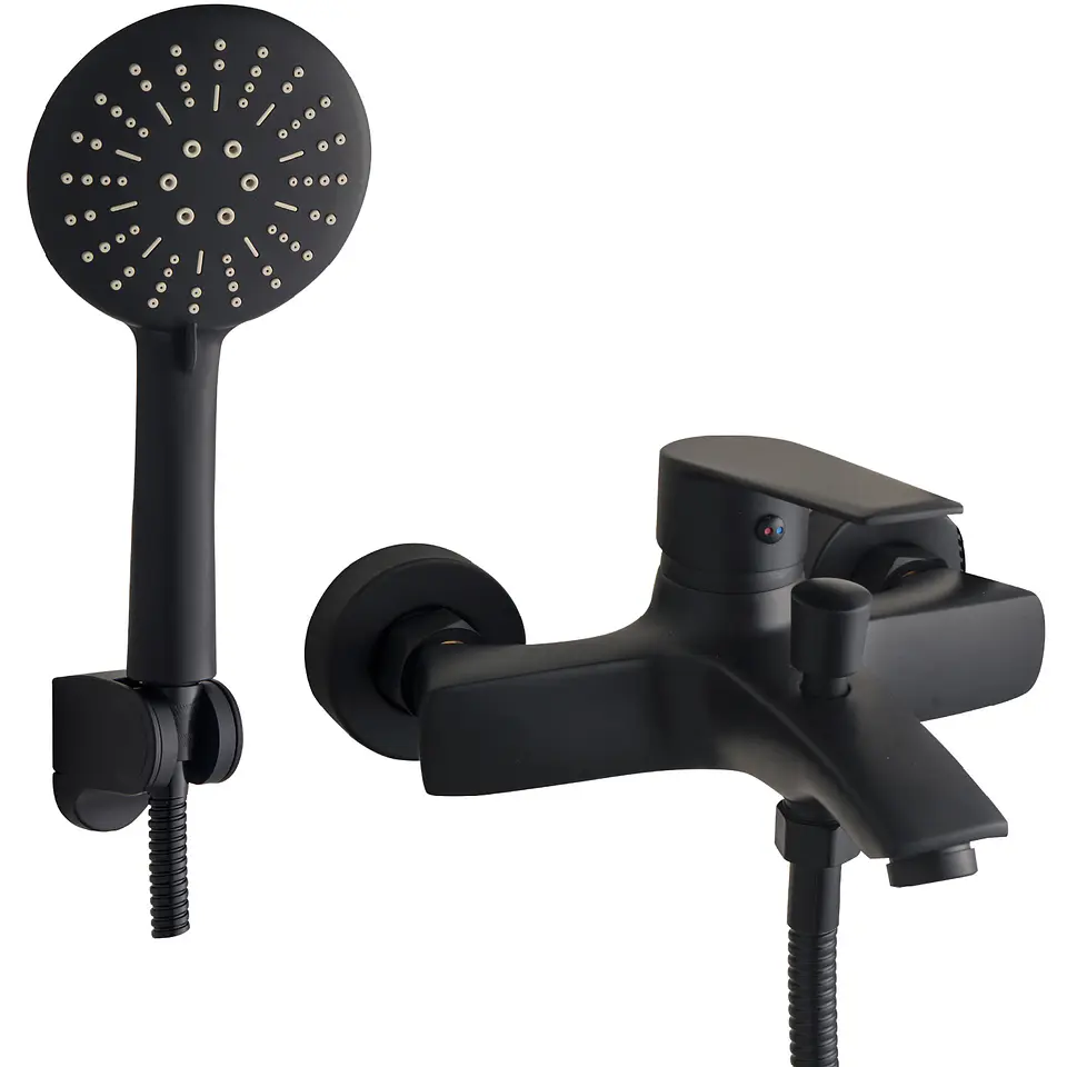 Monomando Tina Ducha Upsala Matte Black  1