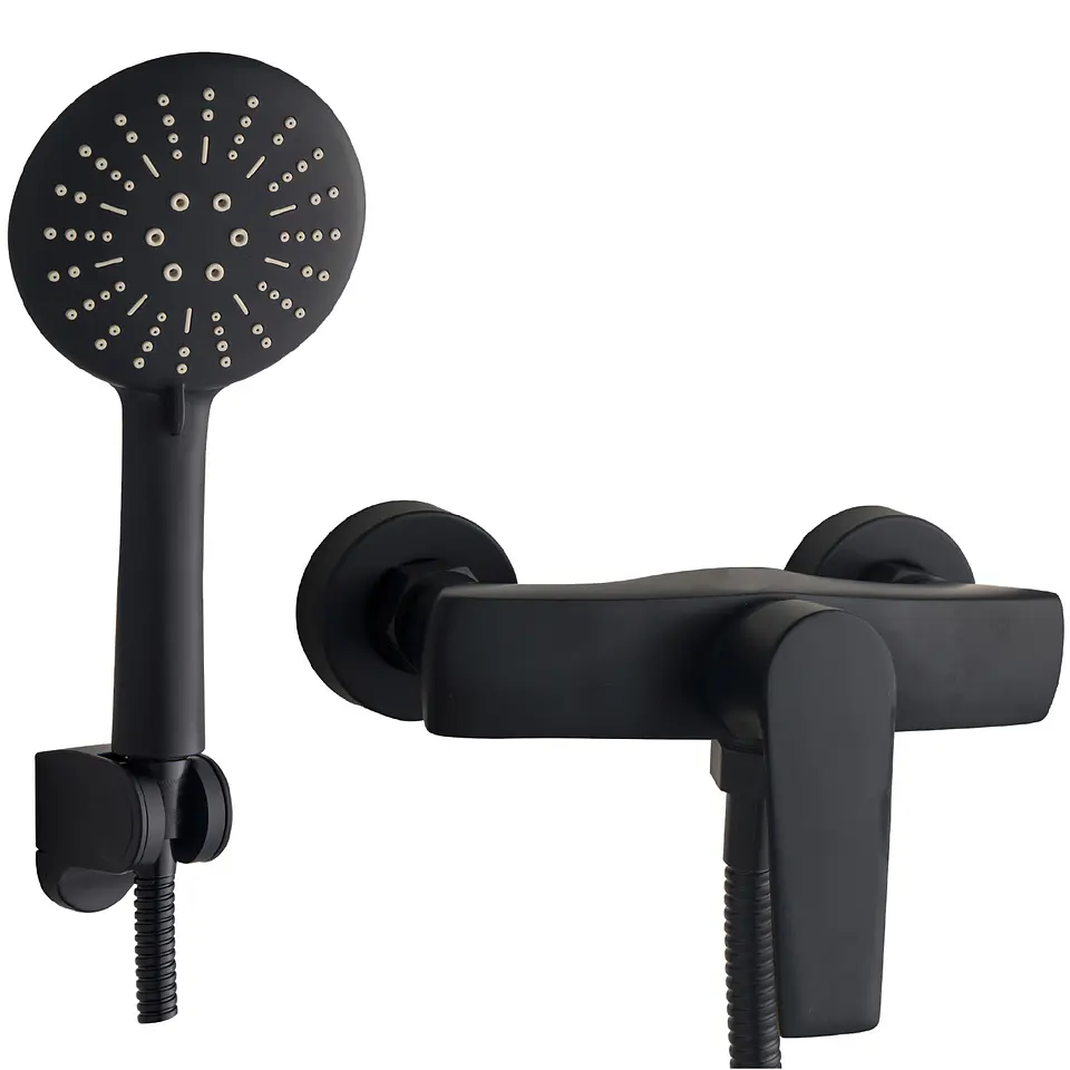 Monomando Solo Ducha Upsala Matte Black  1