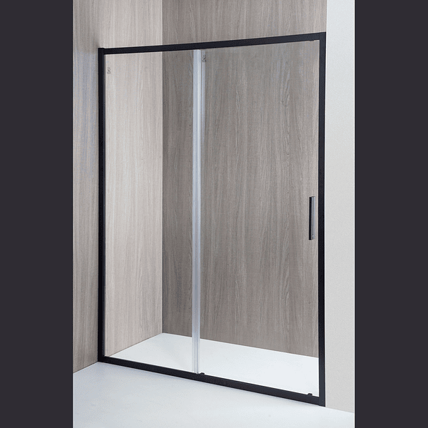 Mampara  corredera frontal PREMIUM Matte Black 150x190 cm 3