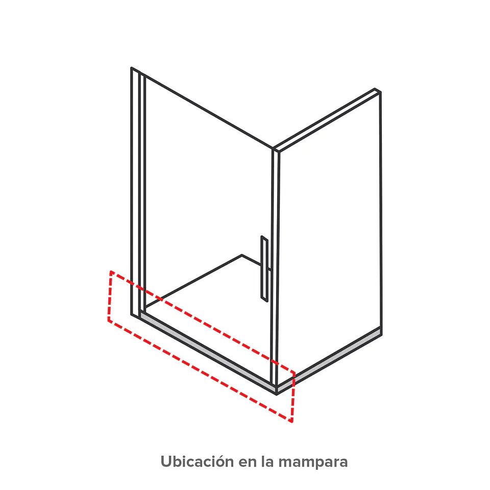 Set Burletes Piso Vidrio 6 mm 3
