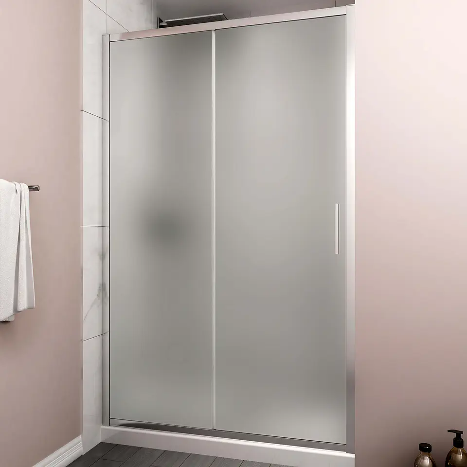 Mampara corredera frontal PREMIUM Frosted 150x190 cm 3