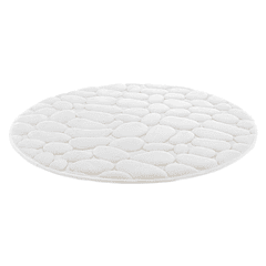 Piso para Baño Piedra 60 cm 12 mm Memory Foam Redondo Blanco