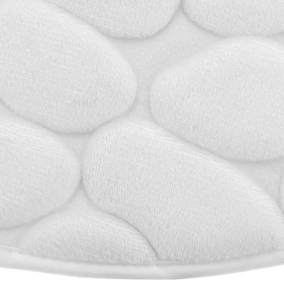 Piso para Baño Piedra 60 cm 12 mm Memory Foam Redondo Blanco  3