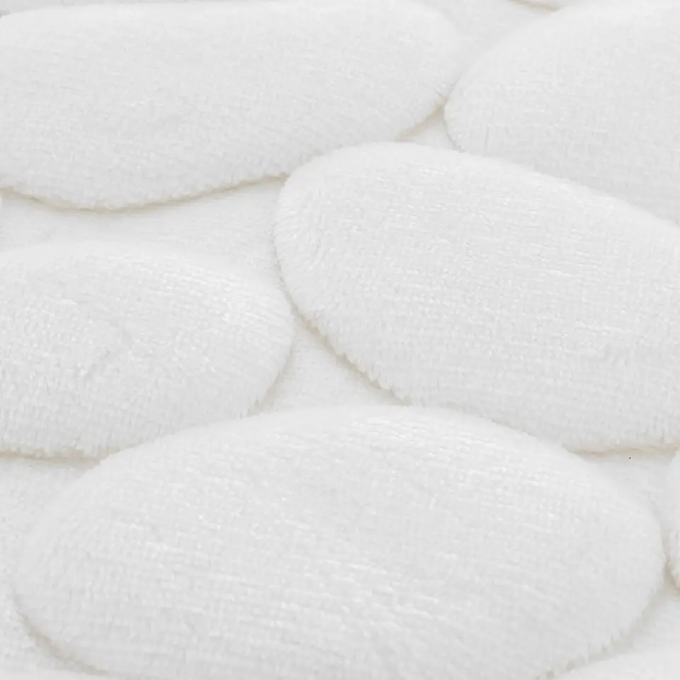 Piso para Baño Piedra 60 cm 12 mm Memory Foam Redondo Blanco  4