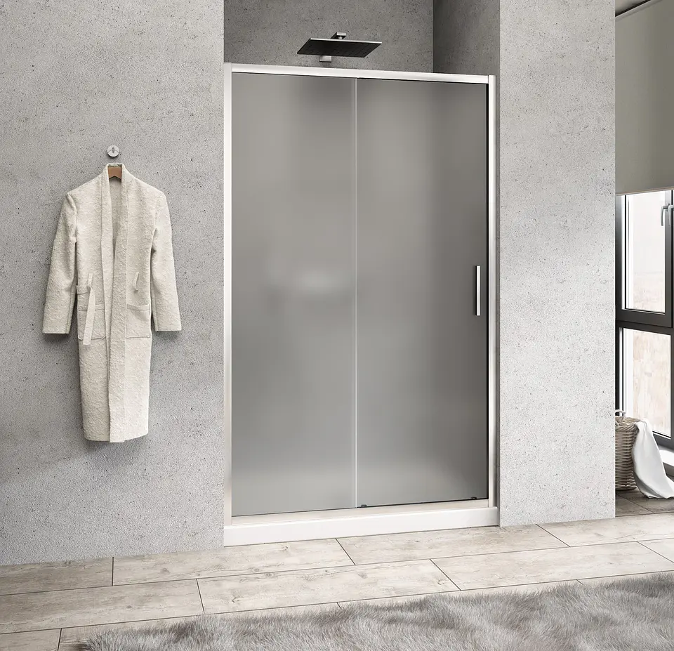 Mampara corredera frontal PREMIUM Frosted 160X190 cm 3