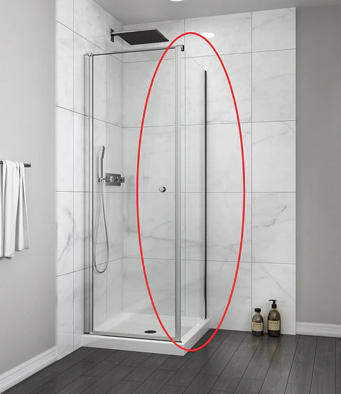 Mampara Side Panel para abatible y plegable 80 cm