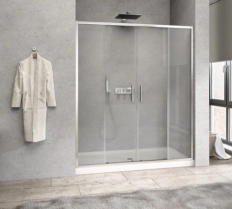 Mampara corredera apertura central PREMIUM 160x190 cm