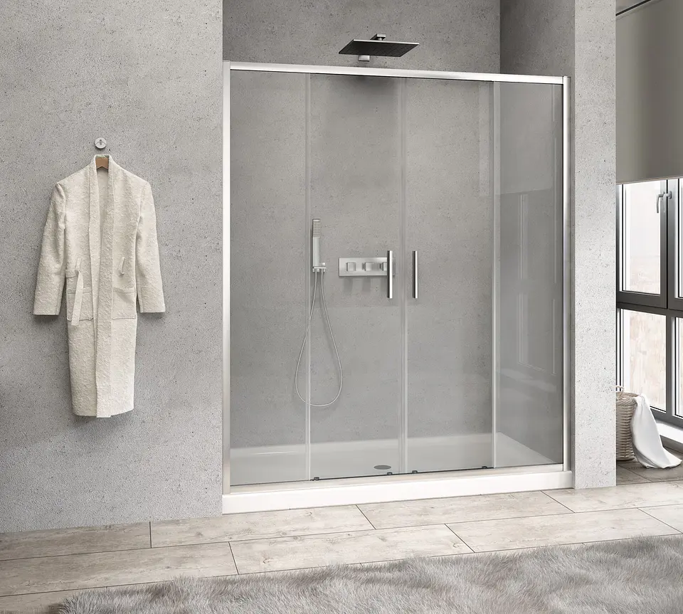 Mampara corredera apertura central PREMIUM 160x190 cm 1