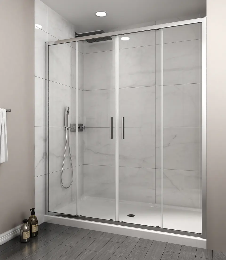 Mampara corredera apertura central PREMIUM 160x190 cm 3