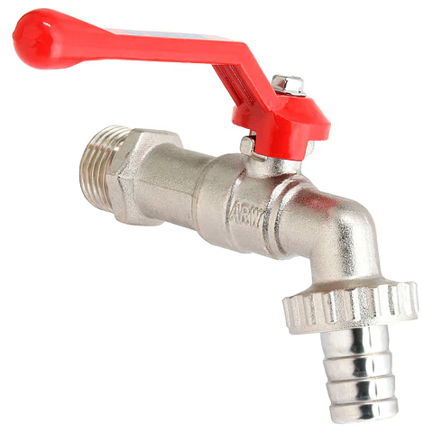 Llave bola jardin 1/2 roja