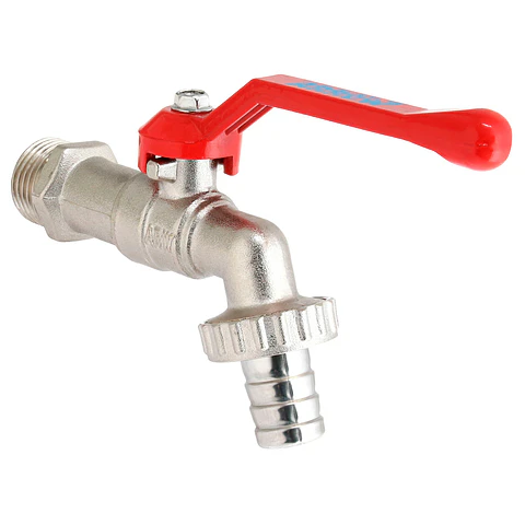 Llave bola jardin 1/2 roja