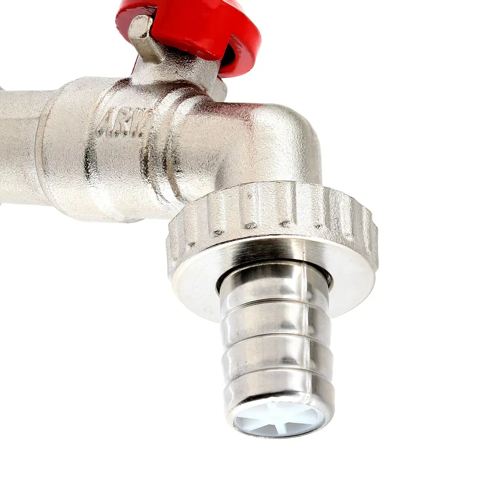 Llave bola jardin 1/2 roja 5