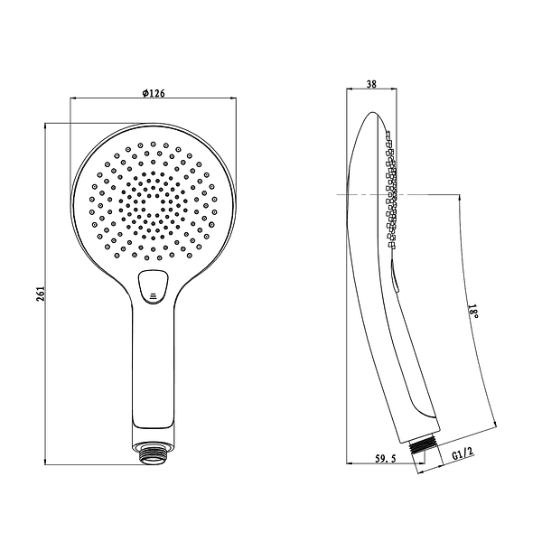 Mango de ducha led caudal Flode 4