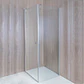 Set Mampara Abatible cierre Esquina de 70x70x190 cm 6 mm espesor - Miniatura 4