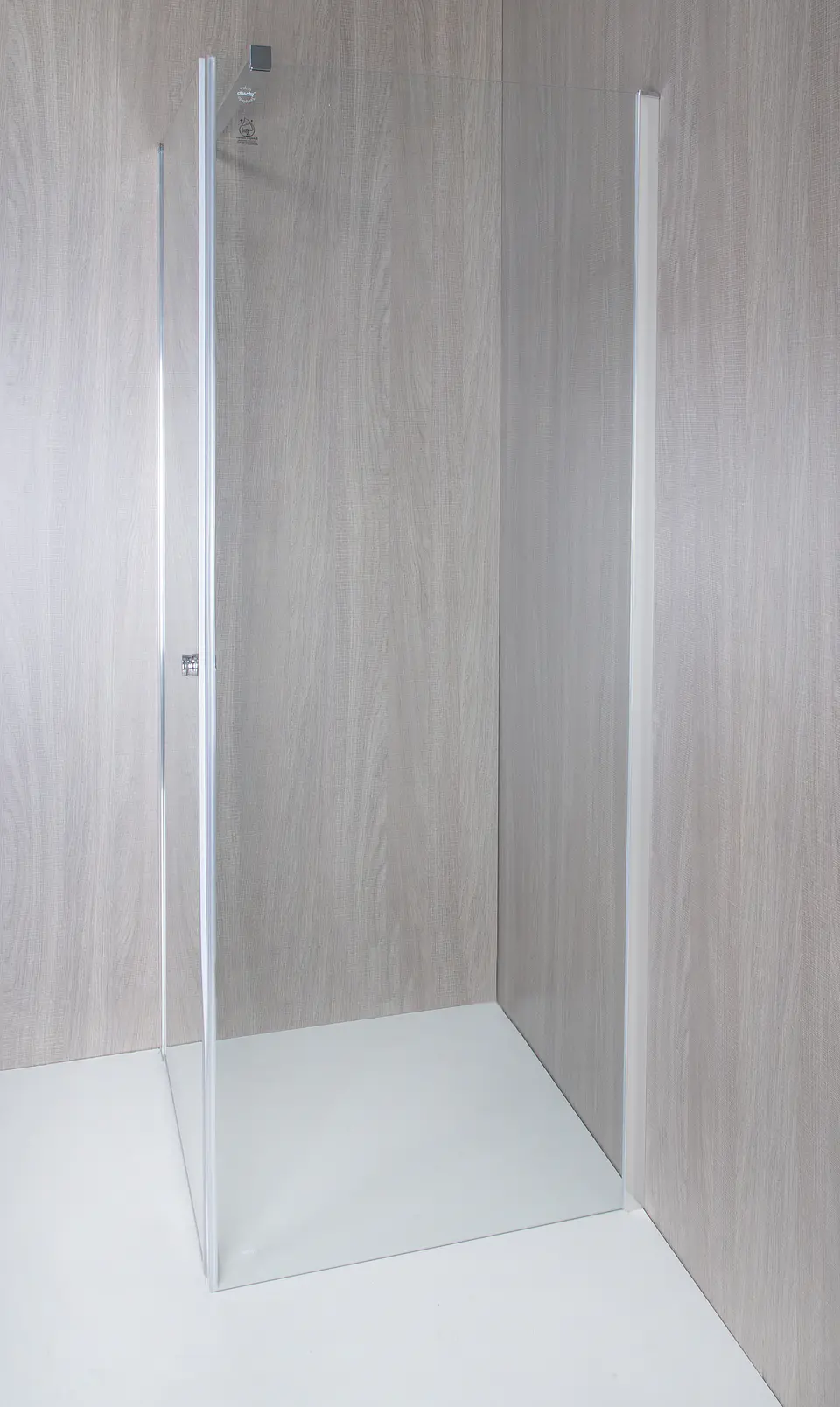 Set Mampara Abatible cierre Esquina de 70x70x190 cm 6 mm espesor 5