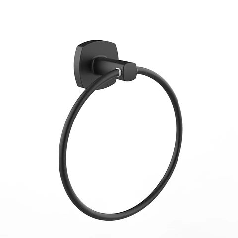 Toallero Anilla - Línea Carin matte black