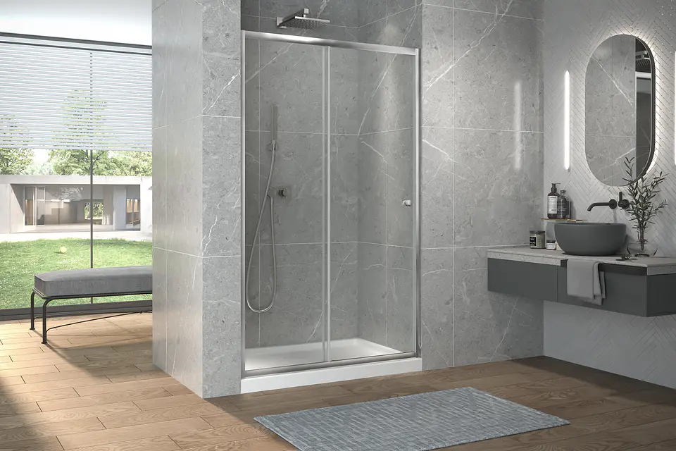 Mampara corredera frontal 130X190 cm EKO 3