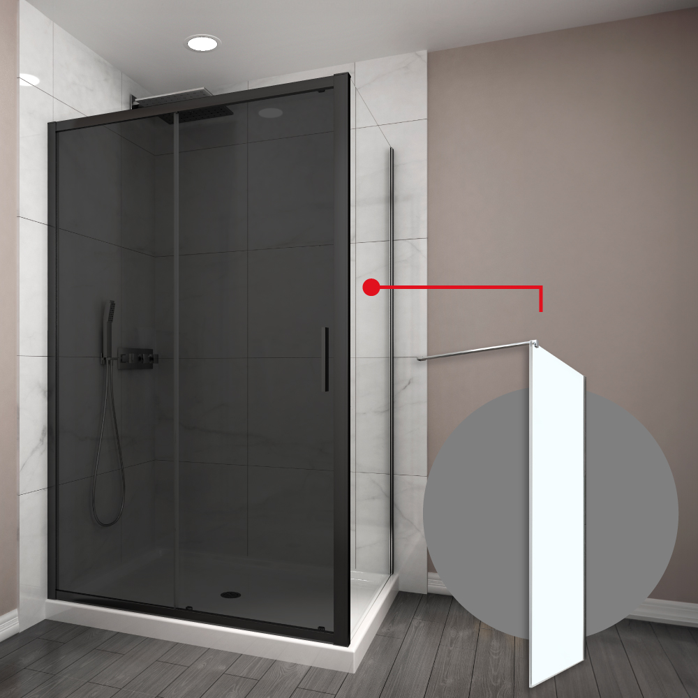 Mampara Side Panel 80 cms para Puerta Corredera