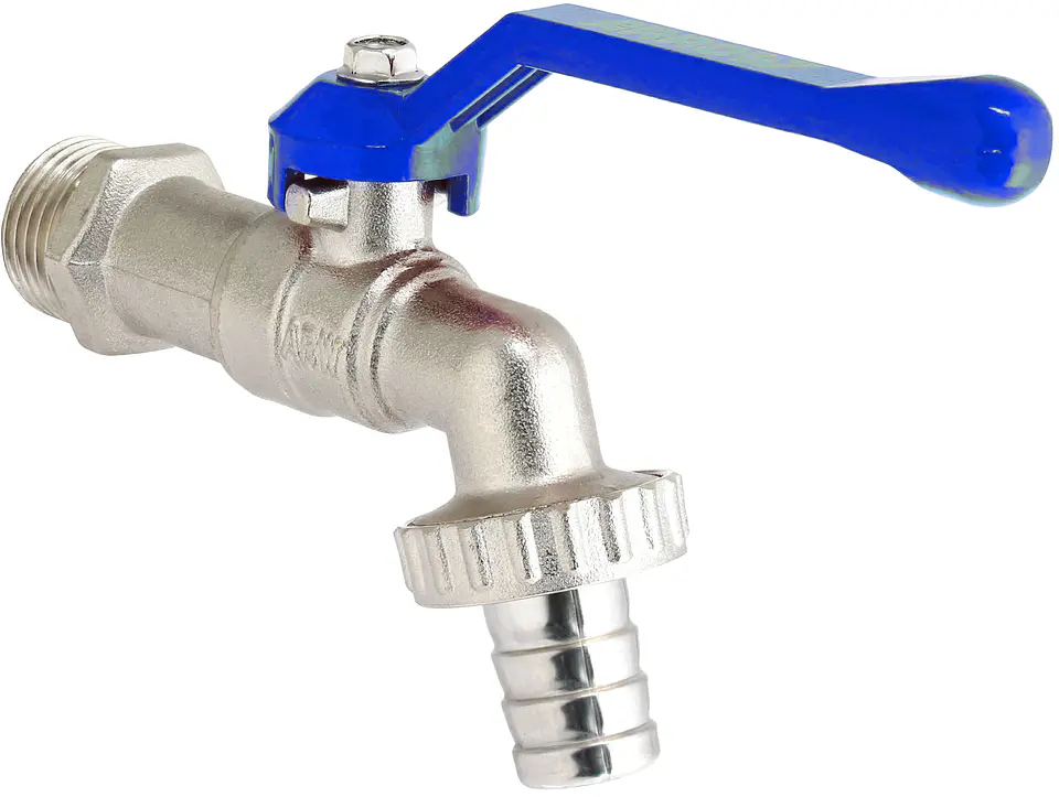 Llave bola jardin 1/2 azul 1