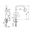 Monomando cocina Hansa Basic 4