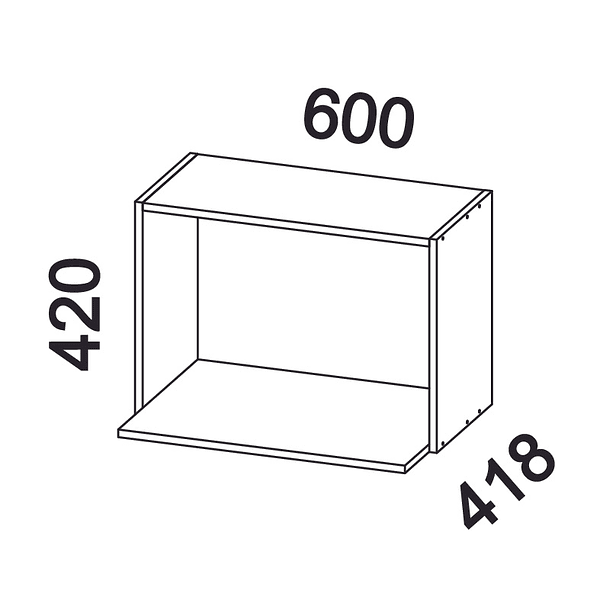 Mueble microondas 60x42x42 cm 2