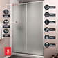 Mampara corredera frontal PREMIUM Frosted 160X190 cm - Miniatura 2