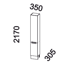 Mueble despensa 35x217x31 cm blanco