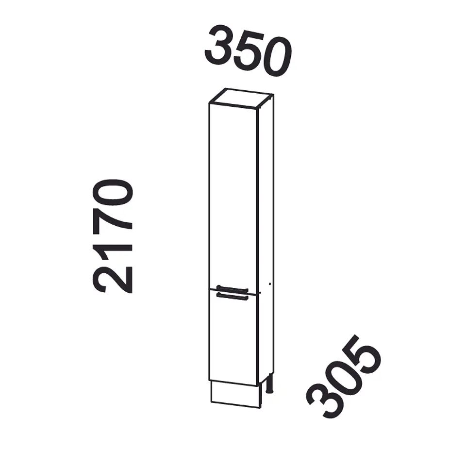 Mueble despensa 35x217x31 cm blanco 2