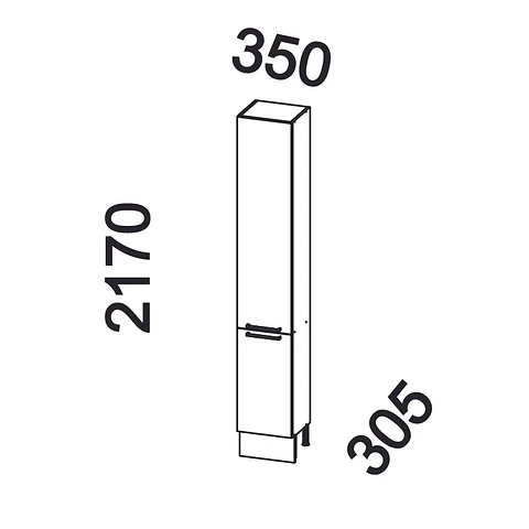 Mueble despensa 35x217x31 cm grafito
