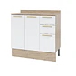 Mueble base con cubierta 105x92x52 cm blanco - Miniatura 1
