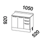 Mueble base con cubierta 105x92x52 cm blanco - Miniatura 2