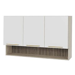 Mueble mural con nicho 120x80x30 cm blanco