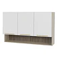 Mueble mural con nicho 120x80x30 cm blanco - Miniatura 1