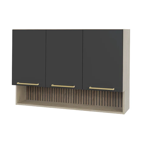 Mueble mural con nicho 120x80x30 cm grafito