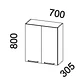 Mueble mural 70x80x30 cm blanco - Miniatura 2