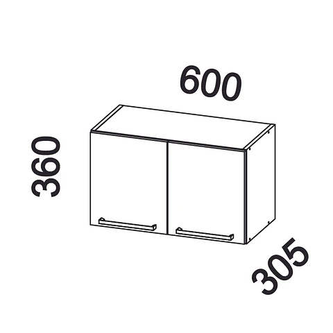 Mueble mural 60x36x30 cm grafito