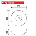 Lavamanos loza redondo 38x38x13 cm 2