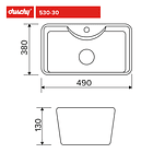 Lavamanos Loza 49x38x13 Rectangular 2