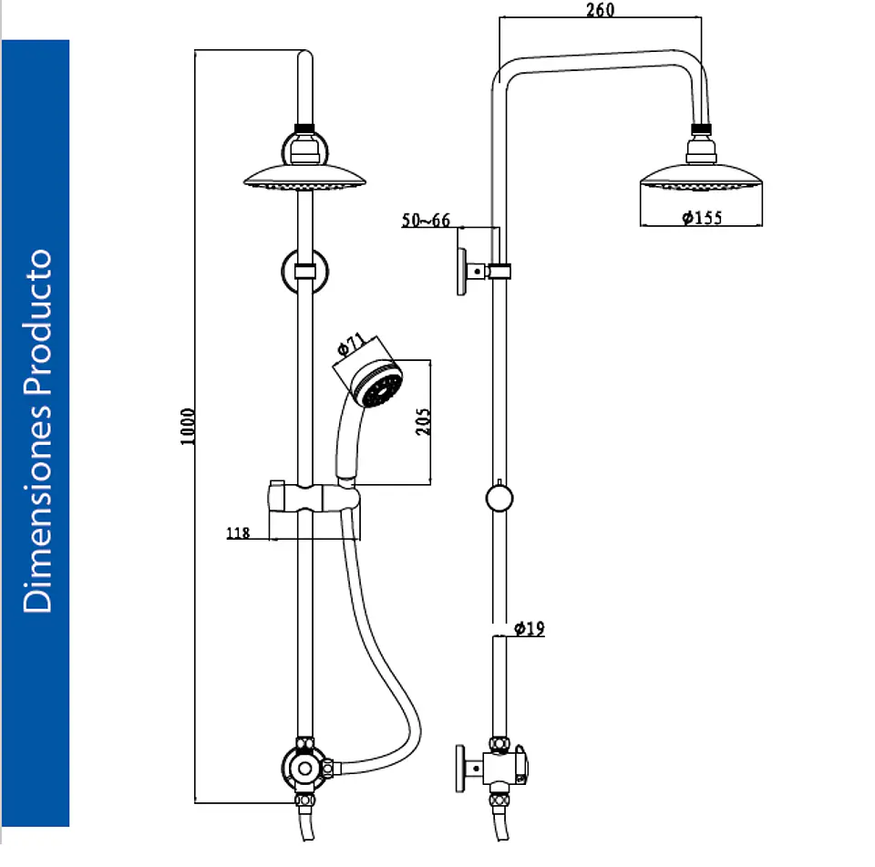 Columna de Ducha - Basic 4