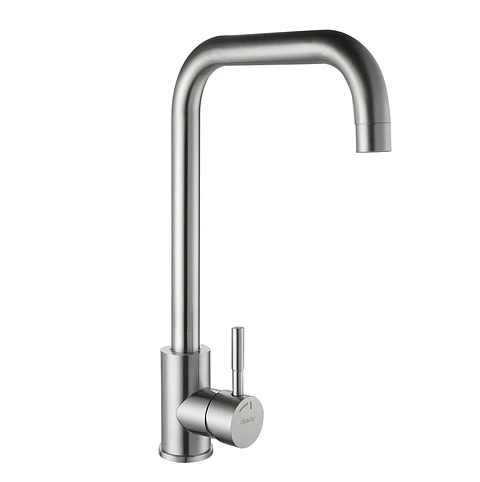Monomando Lavaplatos Abisko Cuello Largo Brushed Nickel Coolstart