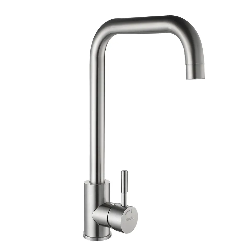 Monomando Lavaplatos Abisko Cuello Largo Brushed Nickel Coolstart 2