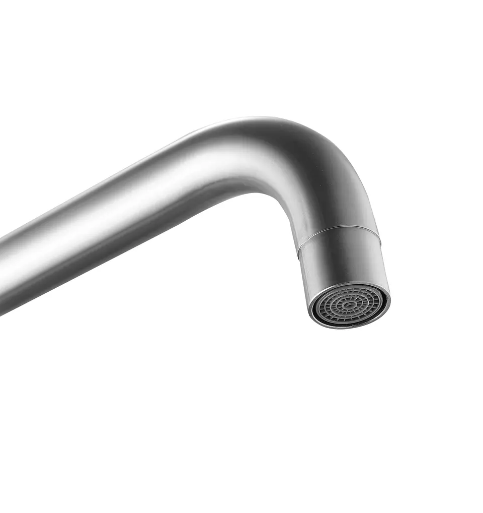 Monomando Lavaplatos Abisko Cuello Largo Brushed Nickel Coolstart 4