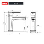 Monomando Lavamanos Compass Matte Black Coolstart 4