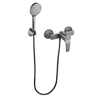 Monomando Solo Ducha Compass Gun Metal 4